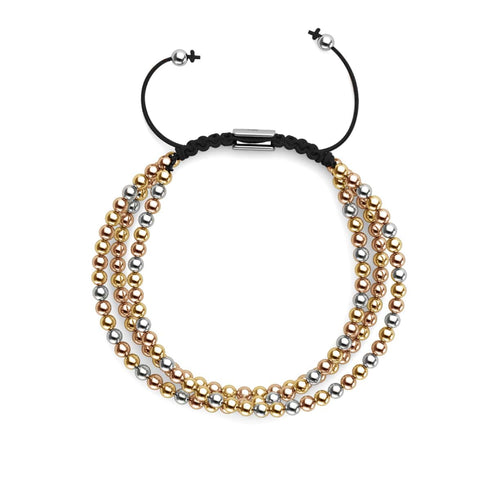 Dreifaltigkeit | Silber x Gold x Roségold | Dreireihiges Armband